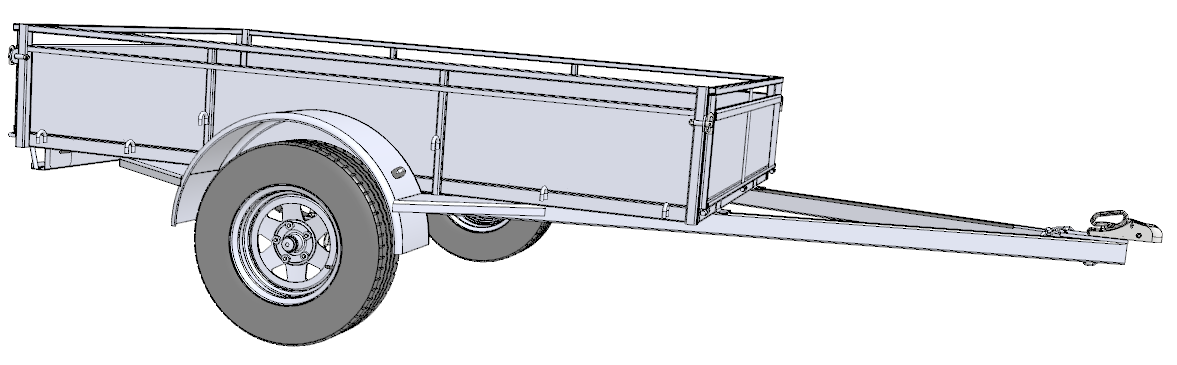 8 x 5 single axle trailer